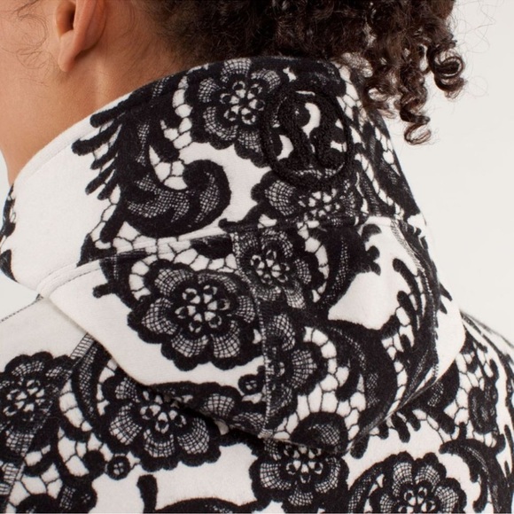 Lululemon black and white floral scuba - Picture 2 of 6